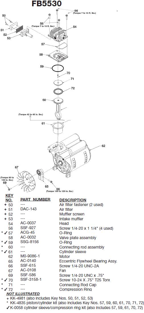 Devilbiss FB5530 Pump Breakdown